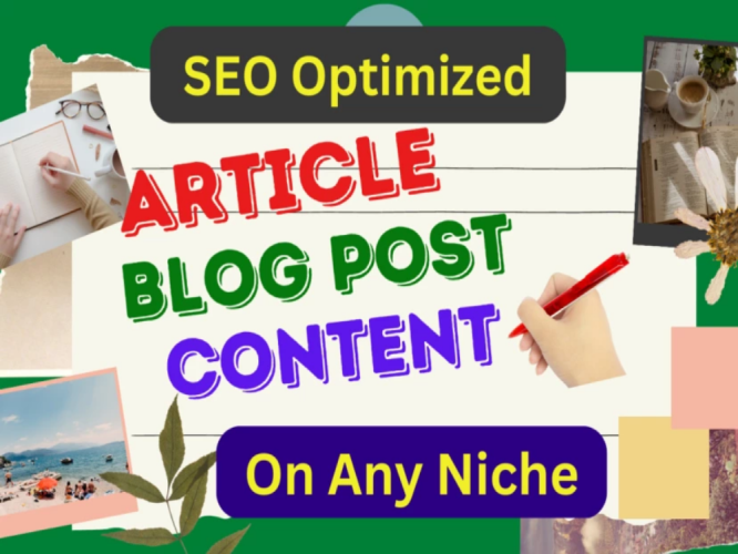 I will be your seo 12 article writer Blogs writer website content writer 1000 words