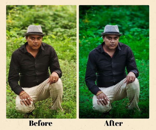 I will do professionally edit your 2 photos