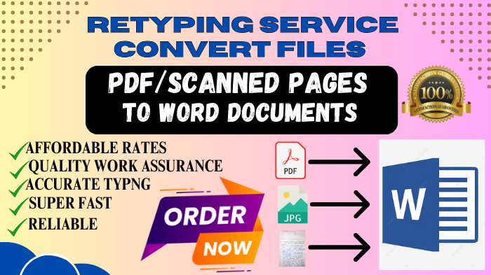 I Will Convert 20 Images To MS WORD Documents