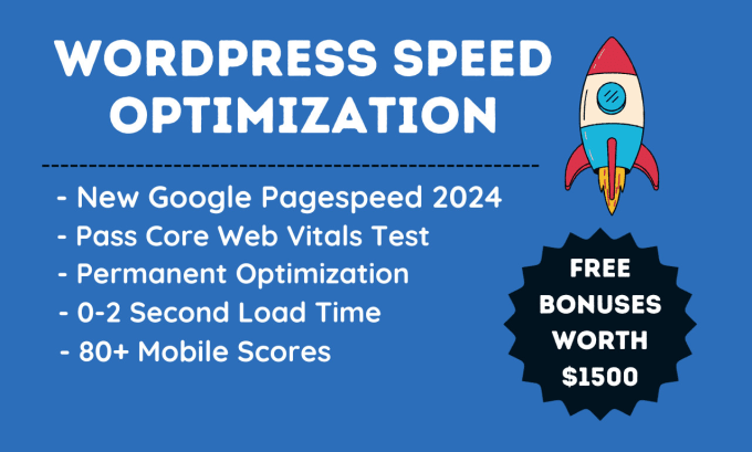 I will do wordpress speed optimization for google page speed insight