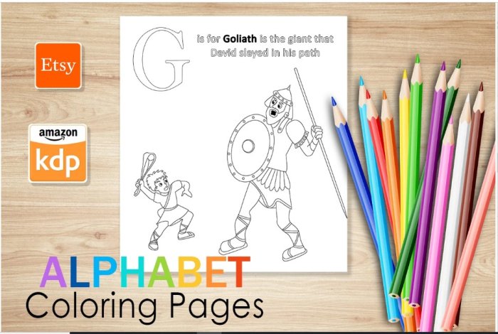 I will create 5 kids coloring book pages, abc or activity pages in $3