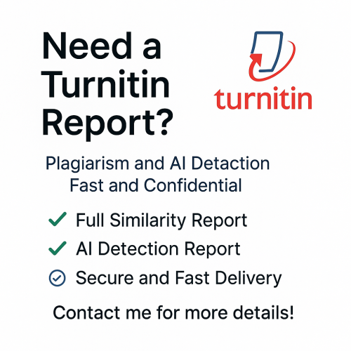 I will provide Turnitin report generation services for the detection of plagiarism and AI-generated content