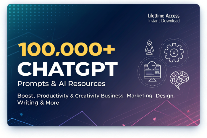 I Will Give You Access to 100,000+ ChatGPT Prompts, Tools & AI Resources to Boost Productivity