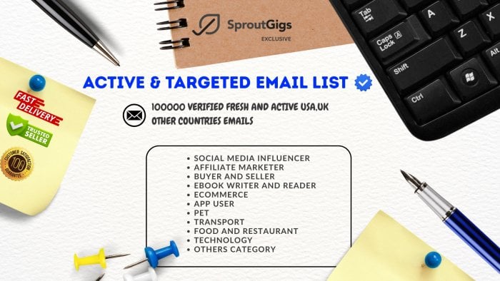 I will give you 100000 Fresh and Active USA/UK Email addresses