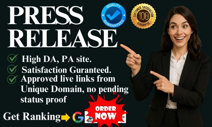I Will Write And Distribute Your Press Release (PR) to 30 High Authority Platforms