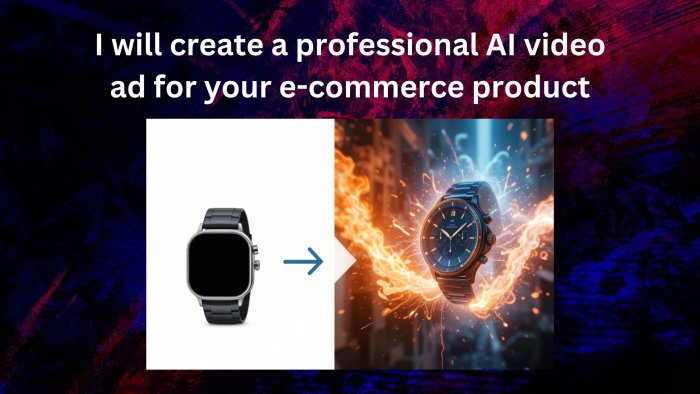 I will create a professional AI video ad for your e-commerce product