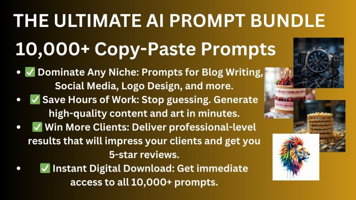 I will deliver the ultimate AI power pack of 10000+ ChatGPT prompts