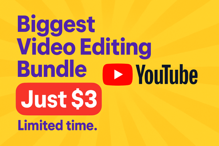 I Will Provide Biggest Video Editing Bundle Just in $3