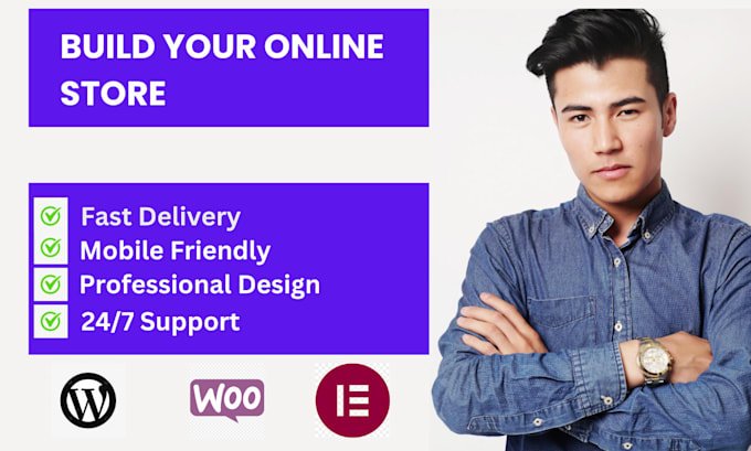 I will create a modern wordpress woocommerce website with elementor