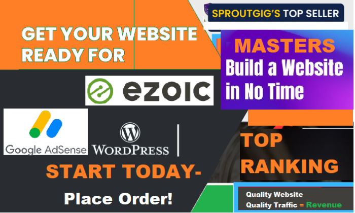 I Will Setup Your WordPress  Website for Adsense/Ezoic Approval