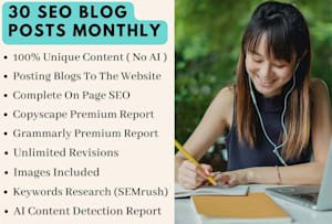 I will provide 30 Articles about 1500 Words for AD Revenue Approval and Rankings in SEO