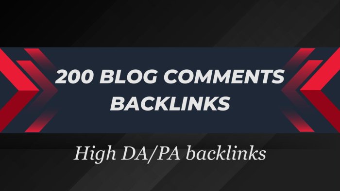 I will create 200 Blog Comments backlinks