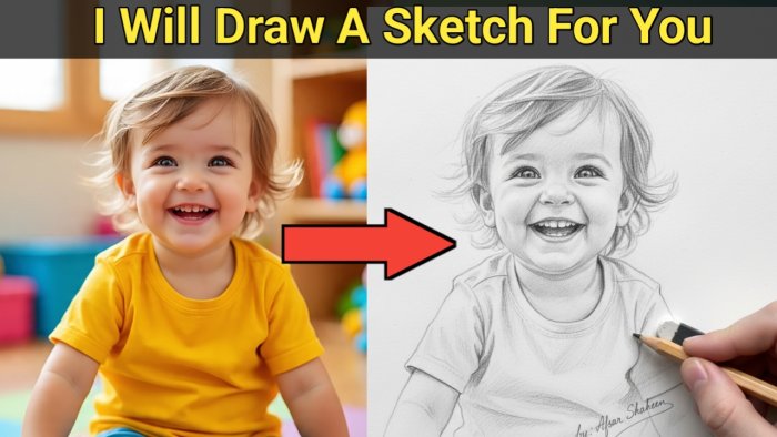 I Will Draw And Transform Your 1 Photo into a Breathtaking Realistic Pencil Portrait Sketch