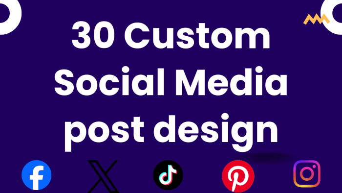I will design 30 custom social media posts for your brand using Canva