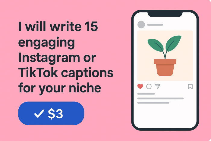 I will write 15 engaging Instagram or TikTok captions for your niche