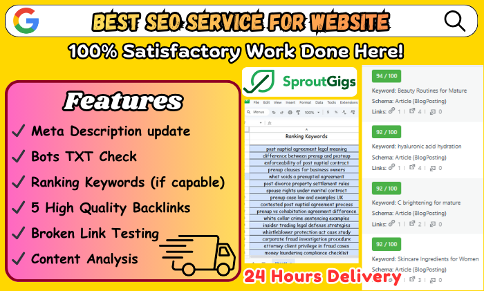 I will Boost Your Websiteโs SEO & Skyrocket Your Rankings โ Professional SEO Service!