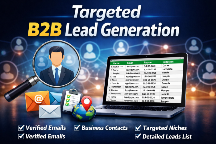 I will do 50 targeted B2B lead generation with verified emails