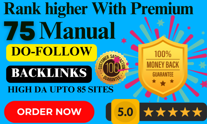 Skyrocket your website with 75 Manual Premium Backlinks: Profile, Directory, Web 2.0 and Wiki