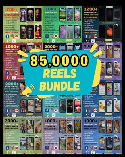 I Will Give You 850,000 Reels of 100 Different Niches + 300k EBooks and 12 Million Articles