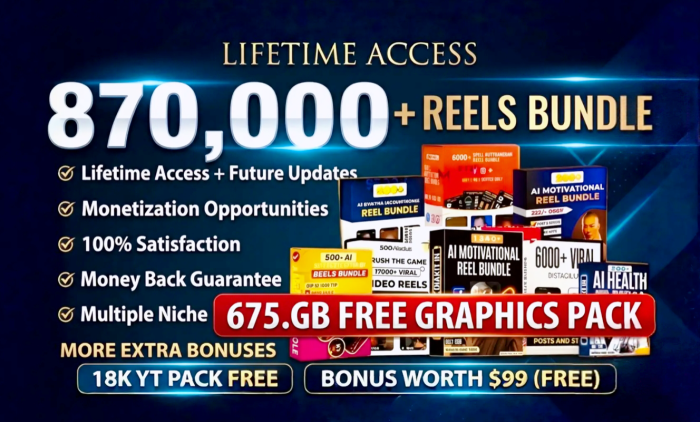 I Will Give You 870,000 Reels of Lots of Different Niches + 300k EBooks and 12 Million Articles