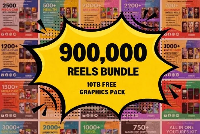 I Will Give You 900,000 Reels of 100+ Different Niches + 15TB Graphic Designs premium Templates
