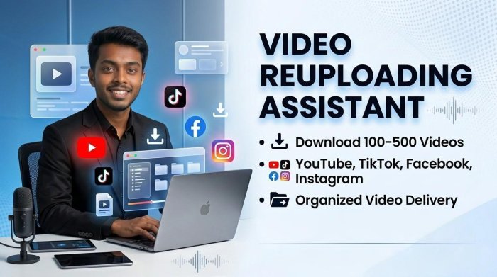 I will download short videos from YouTube, TikTok, Facebook, Instagram and provide optional editing