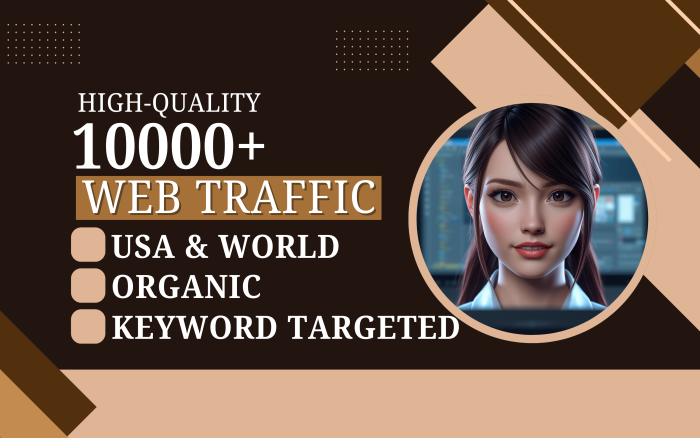 I Will Drive 10000+ High-quality USA keyword-related web traffic from social media & search