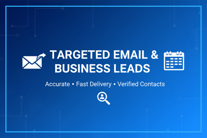 I Will Build A Targeted Email List Or Business Leads For Your Niche
