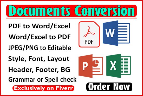 I will Convert up to 2 pdf files