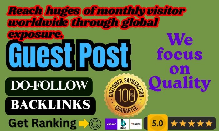I Will Provide 15 Powerful Guest Post Backlinks from High Authority Websites