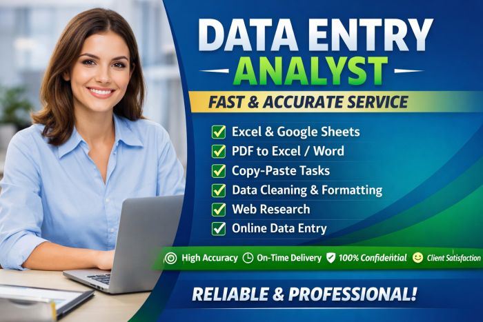I Will Be Your Data Entry Assistant