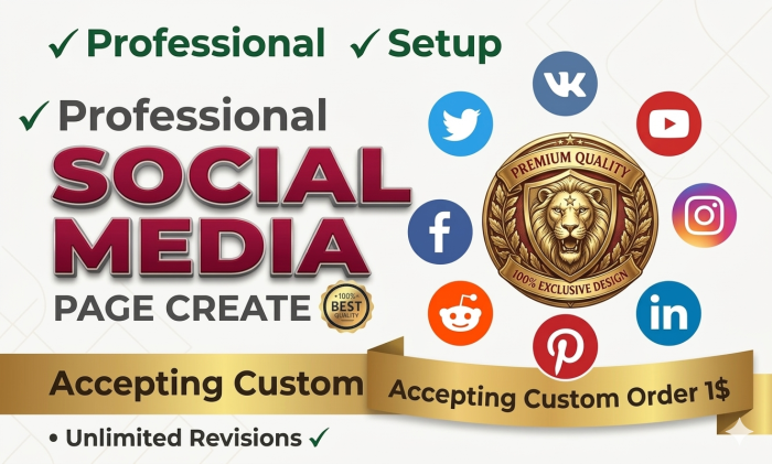 I will establish, set up, and optimize business pages for every social media account.