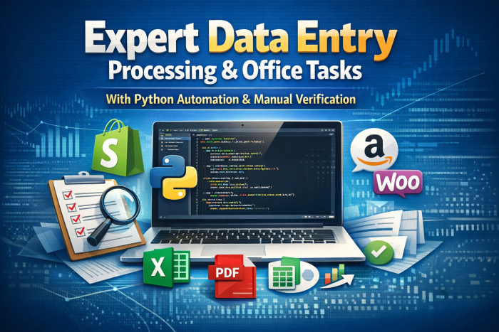 I Will Do Data Entry, Data Processing, and Python Automation