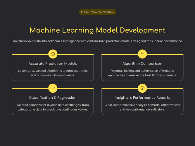 I will provide machine learning model for prediction and classification ...