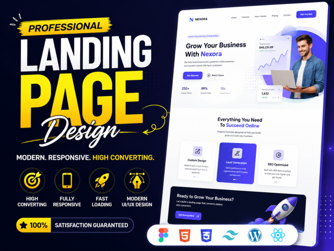I Will Design A Modern Responsive Landing Page For Your Business