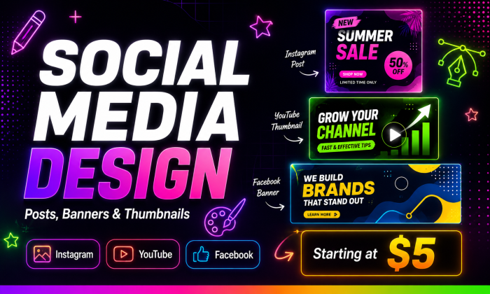 I will design custom social media posts and banners