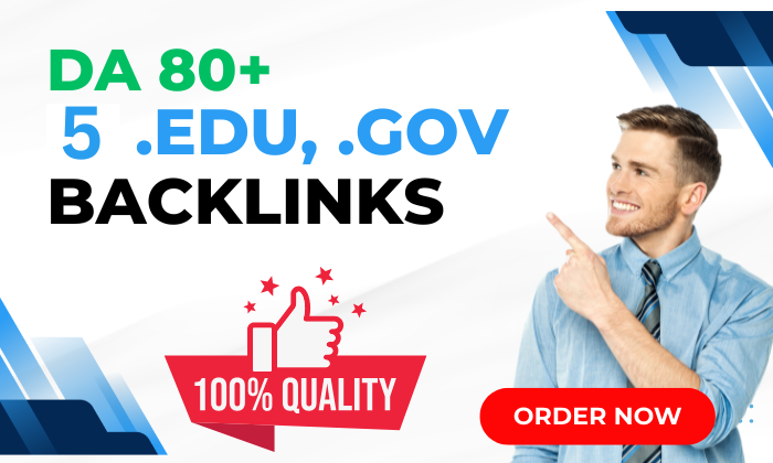 I Will Do 5 High Authority .Edu And .Gov Backlinks DA 80+