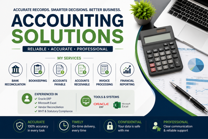 I will do accurate bank reconciliation and resolve accounting discrepancies