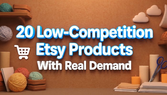 I will Find 20 Low-Competition Etsy products with Demand For You.