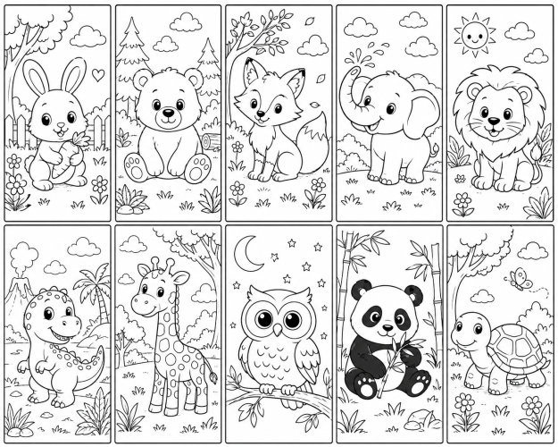 I will create 30 coloring book pages for kids, KDP and etsy