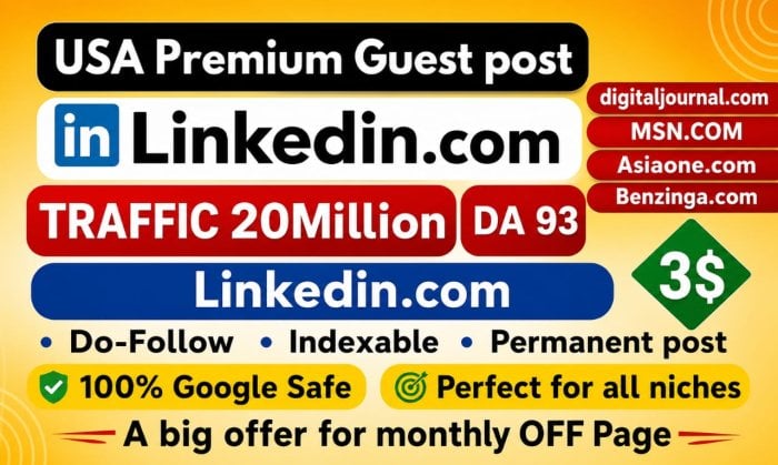 I will write and publish article on linkedin.com and medium,com google index
