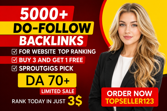 I Will Create 5000 High DA70+ SEO mix Backlinks For Google Top Ranking