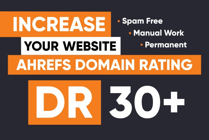 Increase Ahrefs DR 30+ of your website Manual and Guaranteed