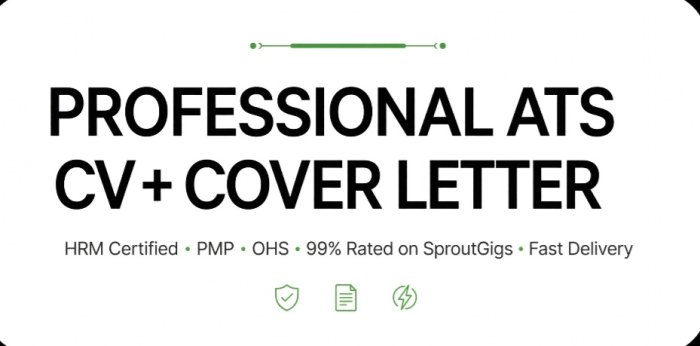 I Will Help You Create A Professional ATS-friendly, Resume, Or Cover Letter