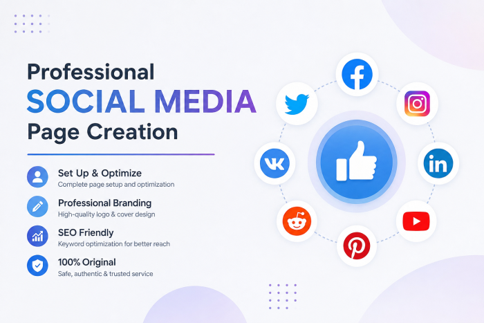 I will create, set up and optimize your social media business pages