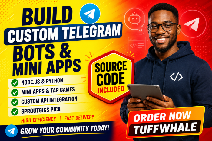 I Will Develop Custom Telegram Bots And Mini Apps For Your Community