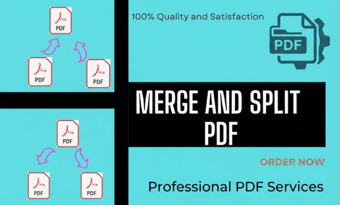 I will merge, split and convert PDF files without errors