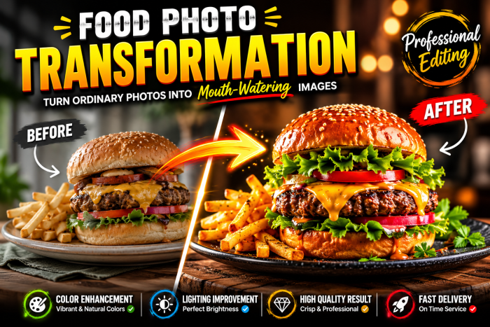 I Will Transform Your Food Photos Editing Into Professional Mouth-Watering Images