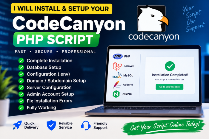 I Will Install & Setup Your CodeCanyon PHP Script