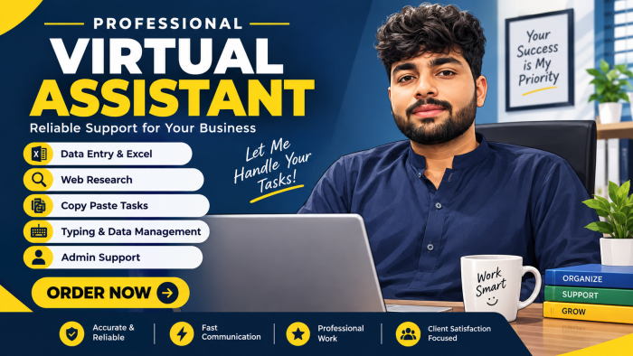 I Will Be Your Professional Virtual Assistant